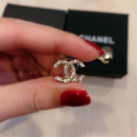 replica chanel double c earrings|Chanel double c diamond earrings.